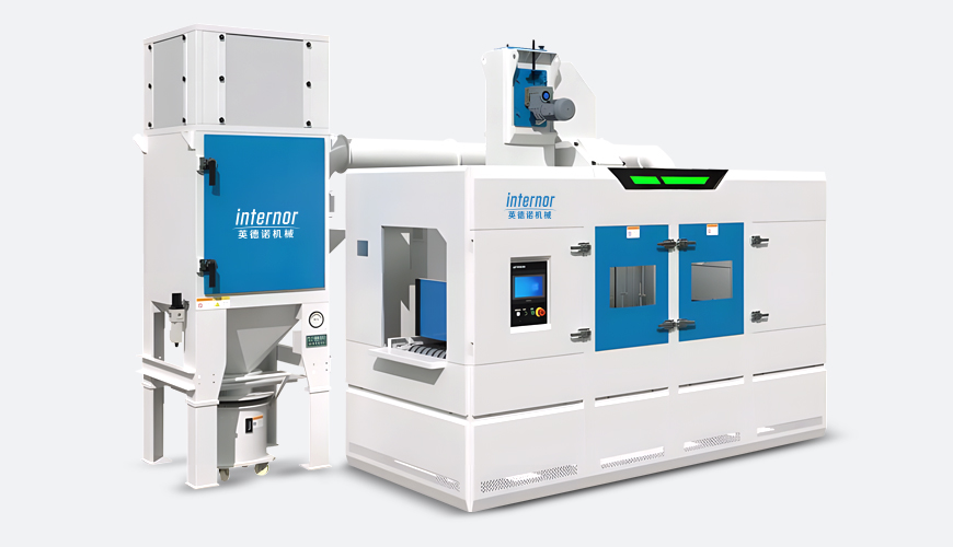 烧结炉周皿通过式喷砂机