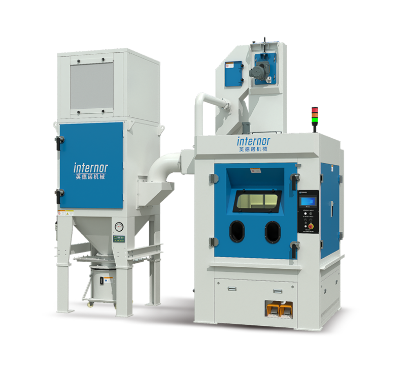 涂層爐襯板轉臺式噴砂機